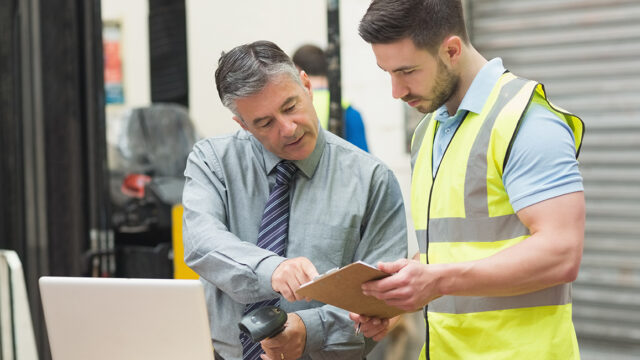 CILT Aspire a man helping a warehouse man